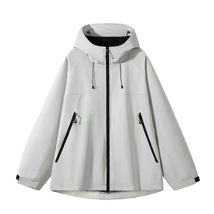 Herren elastische Softshell-Hoodie-Jacke mit ergonomischem Raglan-Schnitt, Zwei-Wege-Reißverschluss und verstellbaren Klettmanschetten – Cavarno
