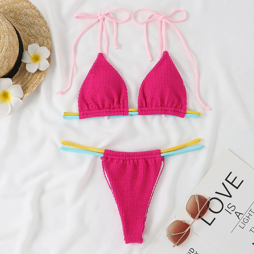 Damen Bikini-Set mit verstellbaren Trägern und kombiniertem Gummibund Echo Archiv