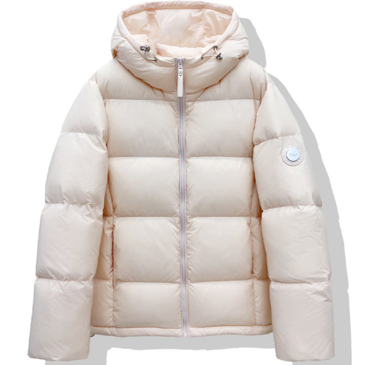 Damen Kurz-Pufferjacke mit XXL-Kapuze und quadratischer Steppung Echo Archiv