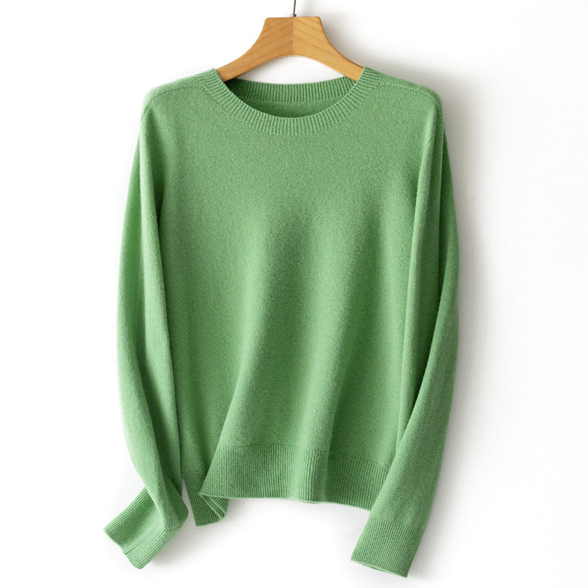 Damen Kaschmir-Mix Rundhalspullover mit Oversize-Schnitt Echoarchiv