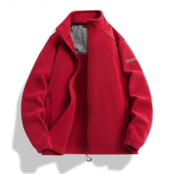 Herren Fleecejacke mit Stehkragen, Windabweisender Microfleece und Reißverschlusstaschen Echo Archiv