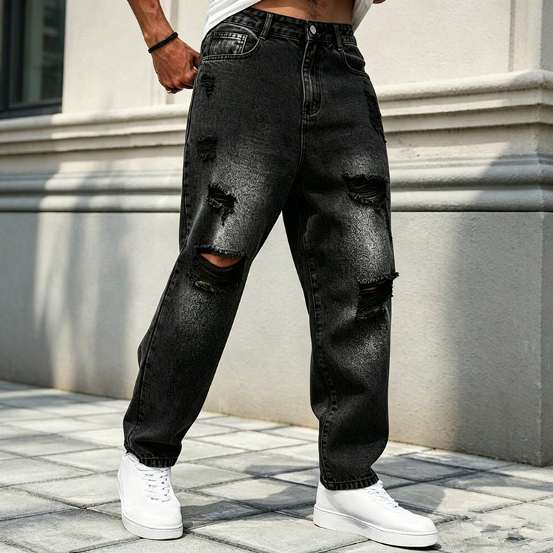 Herren Modische Destroyed Jeans Echoarchiv