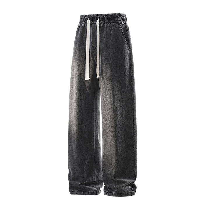 Herren Weite Denim-Freizeithose mit elastischem Bund, Tunnelzug & relaxed Baggy‑Silhouette Echoarchiv