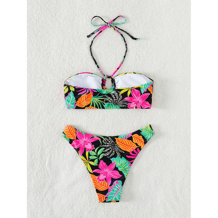 Damen Bandeau-Bikini-Set mit floralem Design und hochwertigem Schnitt Echo Archiv