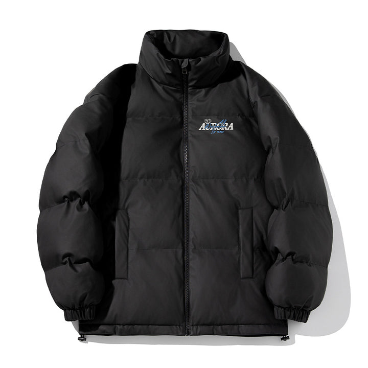 Unisex Isolierte Pufferjacke im minimalistischen Boxy‑Schnitt mit hohem Stehkragen, verdecktem Reißverschluss und Kordelzugsaum Echo Archiv