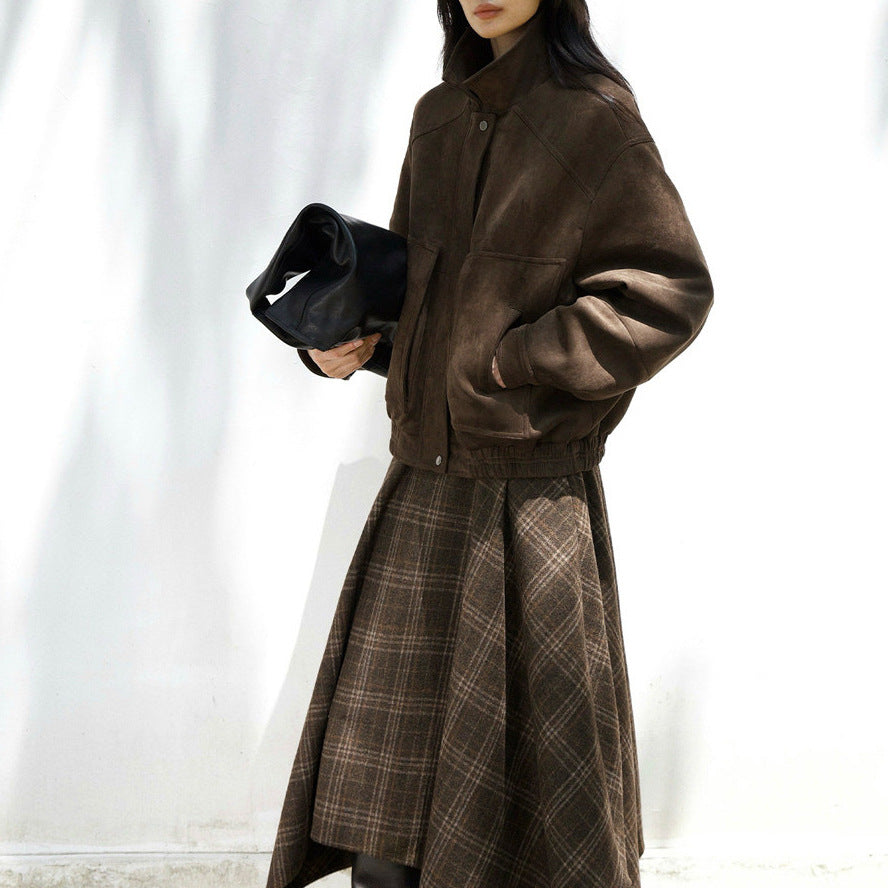 Damen Modische Oversized-Jacke Echoarchiv