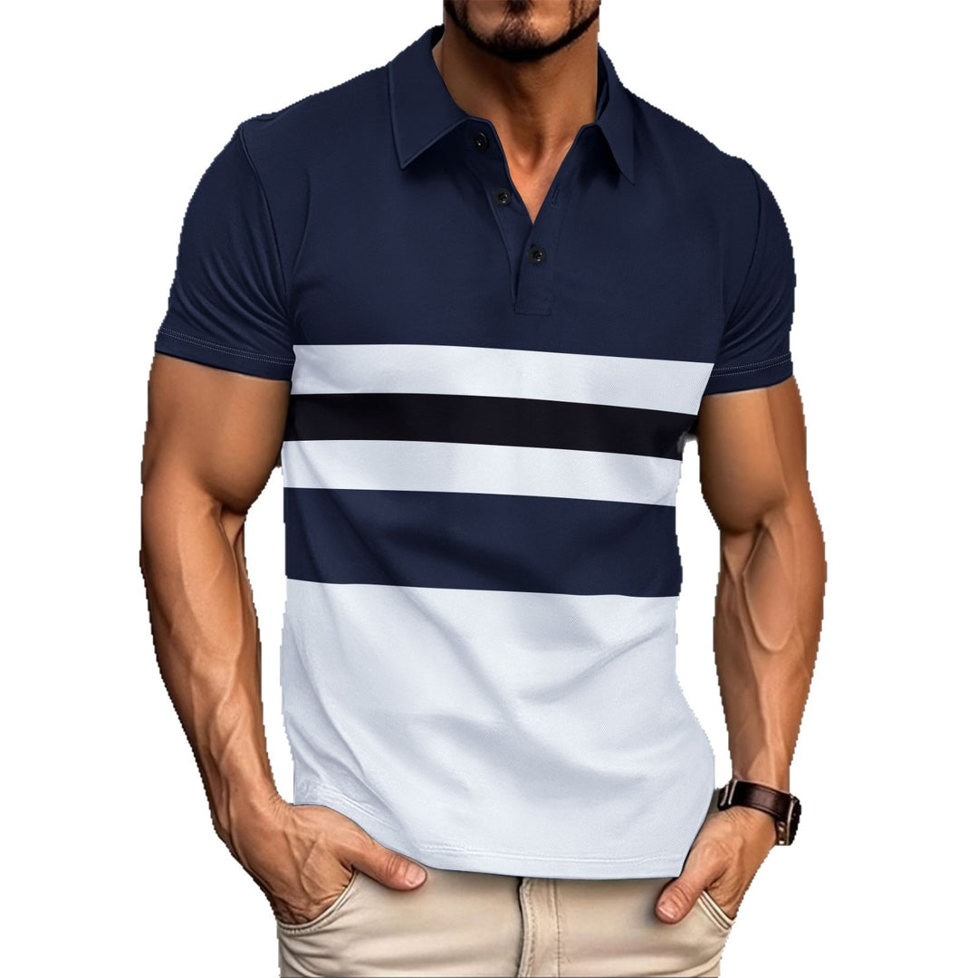 Herren Poloshirt im maritimen Streifenlook mit atmungsaktiven Eigenschaften Echoarchiv
