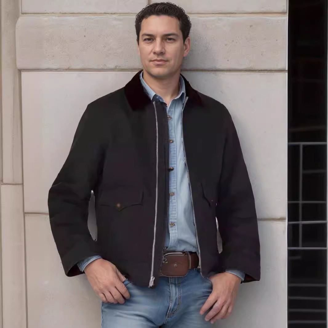 Herren lässige Utility-Jacke mit praktischen Taschen und robustem Design Echoarchiv