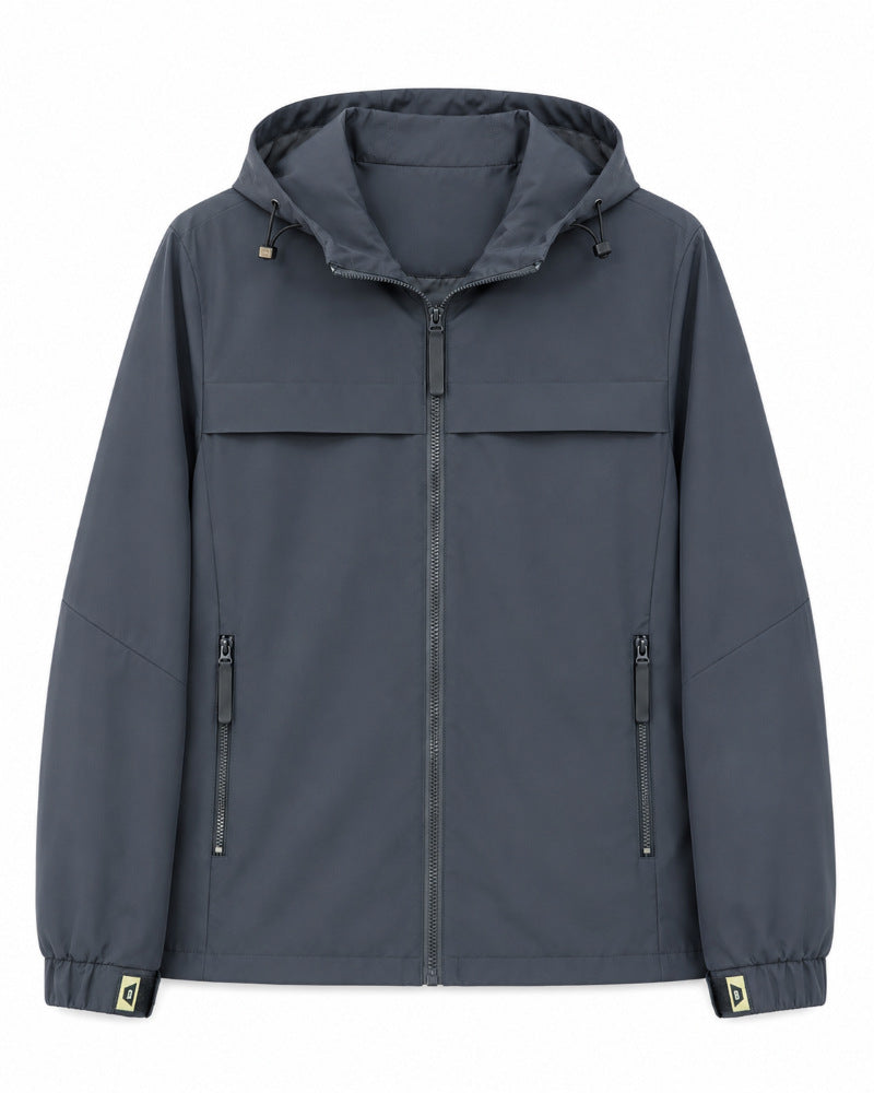 Herren Leichte Übergangsjacke mit verstellbarer Kapuze Echo Archiv