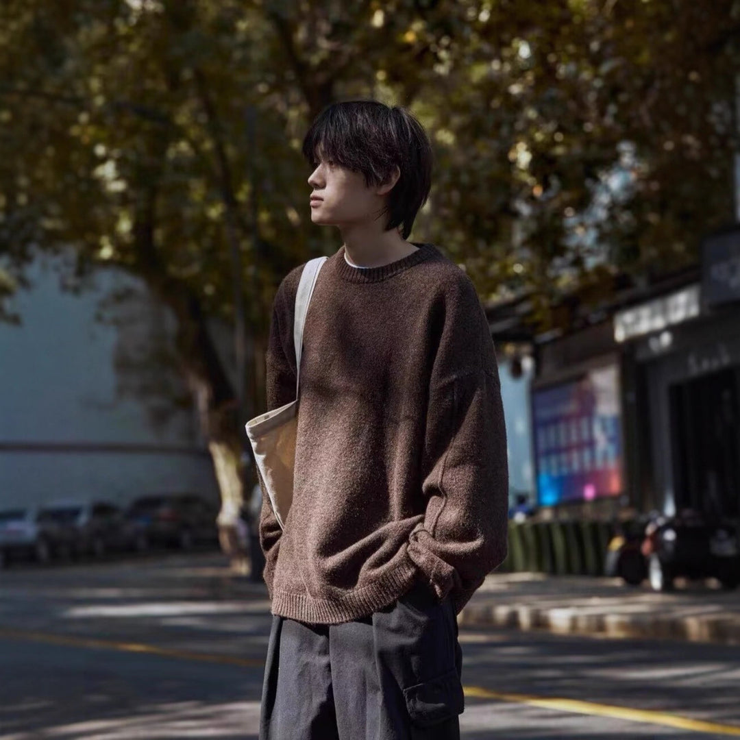 Damen Klassischer Rundhals-Pullover Echoarchiv