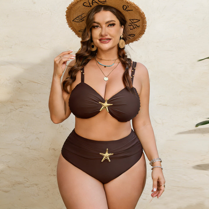 Damen High-Waist Bikini-Set mit eleganter Sternen-Applikation Echo Archiv