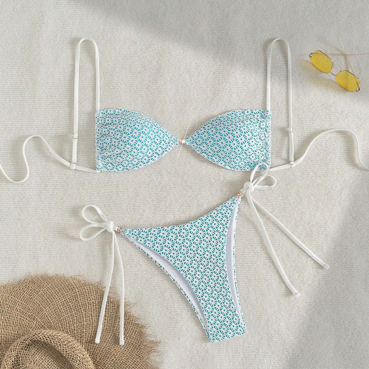 Damen Triangel-Bikini mit verspieltem Blumendruck Echo Archiv