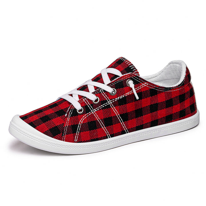 Damen nan klassische Canvas-Sneaker low-top mit verstärkter Gummisohle, Metallösen und gepolstertem Fersenkragen Echo Archiv