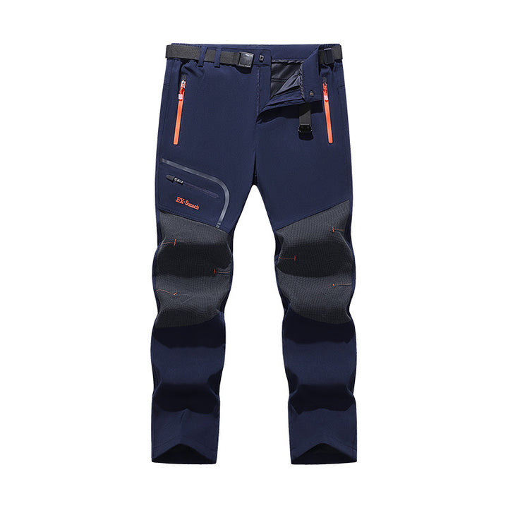 Herren Softshell-Outdoorhose mit verstärkten Kniepartien, Reißverschlusstaschen und elastischem Bund Echoarchiv