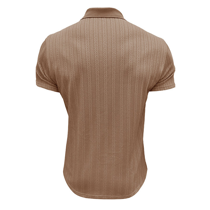 Herren Kurzarm Poloshirt mit hohem Kragen Echoarchiv