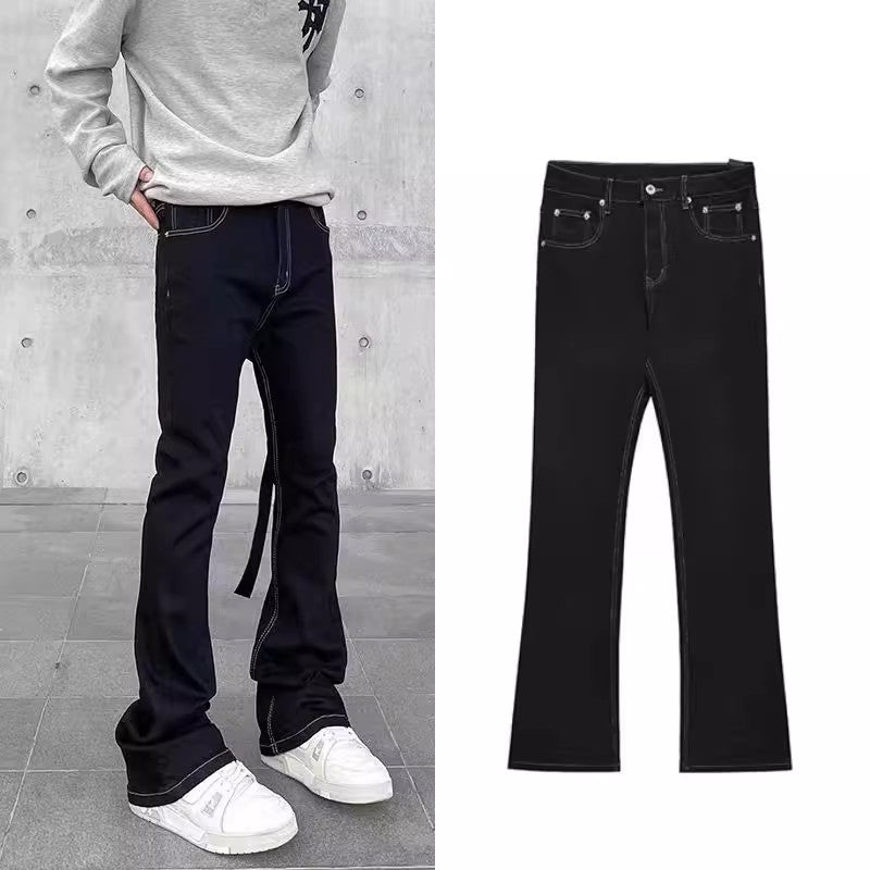 Herren Modische Bootcut Jeans mit einzigartiger Stitching Echoarchiv