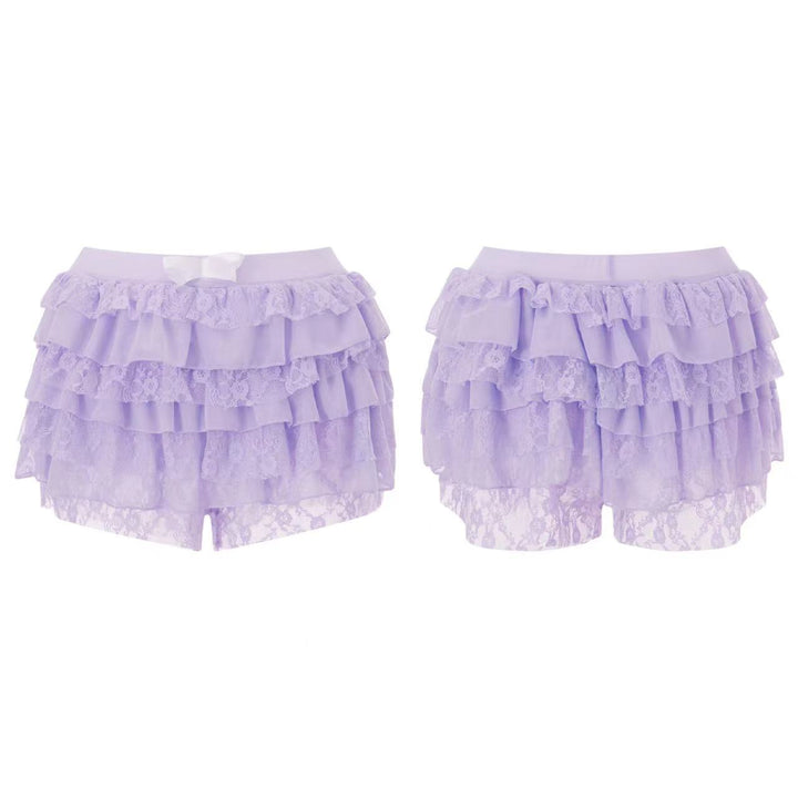 Damen Spitzen-Shorts mit voluminösen Rüschendetails Echo Archiv