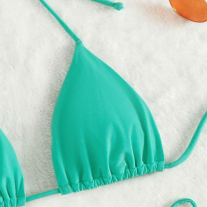 Damen Triangel-Bikini mit verstellbaren Bindebändern und nahtlosem Design Echo Archiv