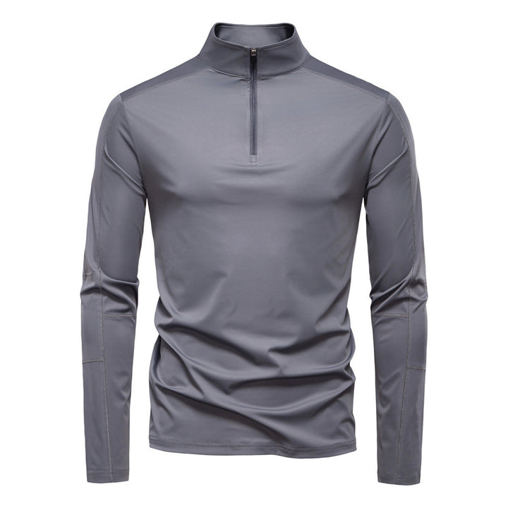 Herren nan Funktions-Langarmshirt mit Stehkragen und halbem Reißverschluss Echo Archiv