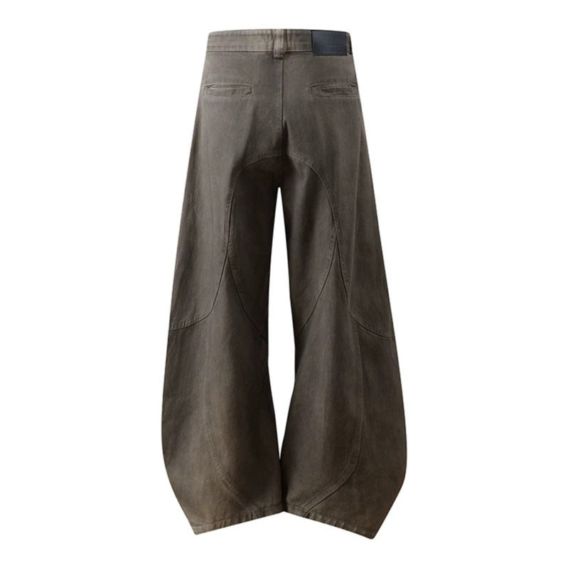 Damen Weite High‑Waist Culotte‑Hose mit ballonförmiger Silhouette und Zierpaneelen Echoarchiv