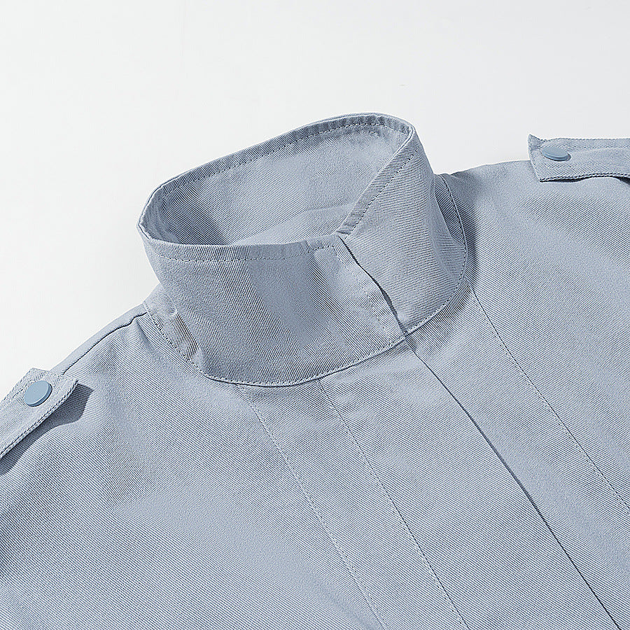 Damen Utility-Jacke mit Kordelzug, Stehkragen und aufgesetzten Taschen Echo Archiv