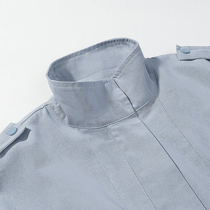 Damen Utility-Jacke mit Kordelzug, Stehkragen und aufgesetzten Taschen Echo Archiv