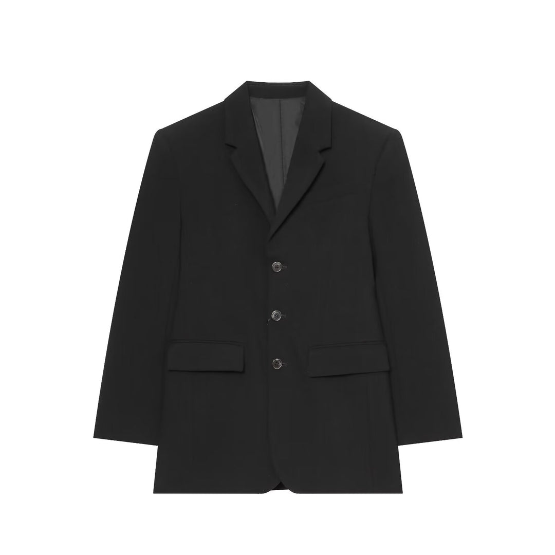 Damen Langer Blazer mit Reverskragen, tailliertem Schnitt und drei Knöpfen Echo Archiv