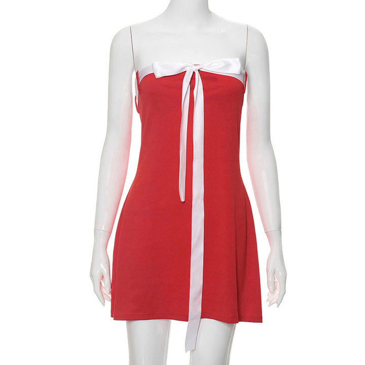 Damen Bandeau-Kleid mit dekorativem Schleifenelement und figurbetontem Schnitt Echo Archiv