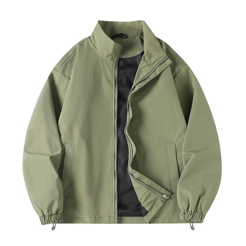 Herren lässige Windjacke mit hochabschließendem Kragen und praktischen Taschen Echoarchiv