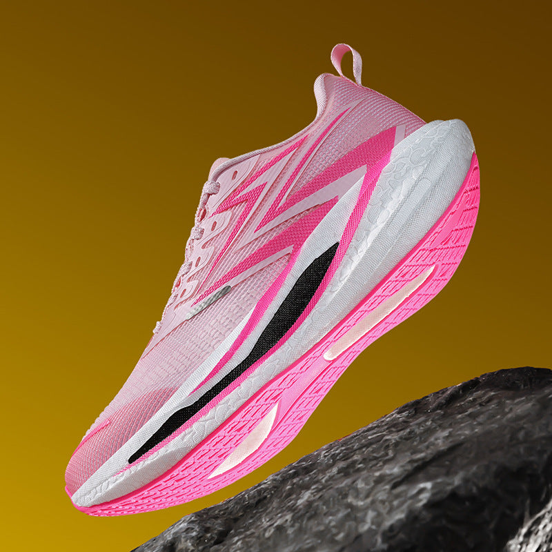 Unisex dynamische Straßenlaufschuhe mit gebogener Rocker‑Zwischensohle, reaktiver EVA‑Dämpfung und atmungsaktivem Strickobermaterial – Tavélo