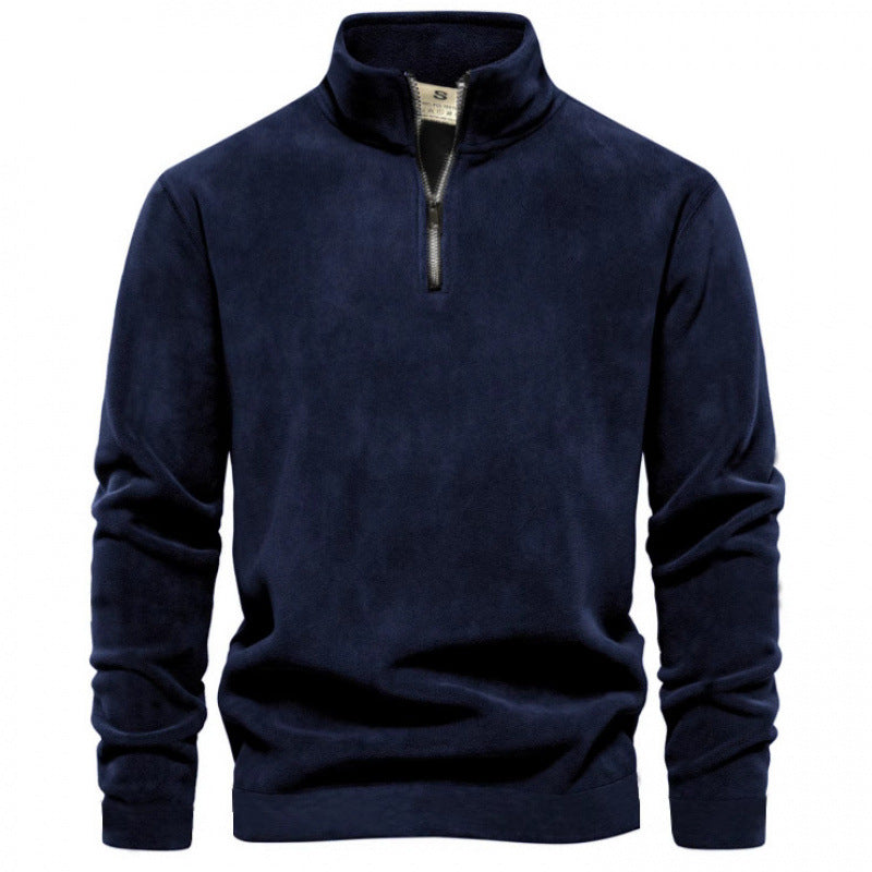 Herren Fleece-Pullover mit Stehkragen Echoarchiv