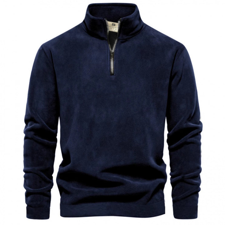 Herren Fleece-Pullover mit Stehkragen Echoarchiv