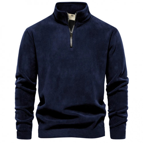 Herren Fleece-Pullover mit Stehkragen Echoarchiv