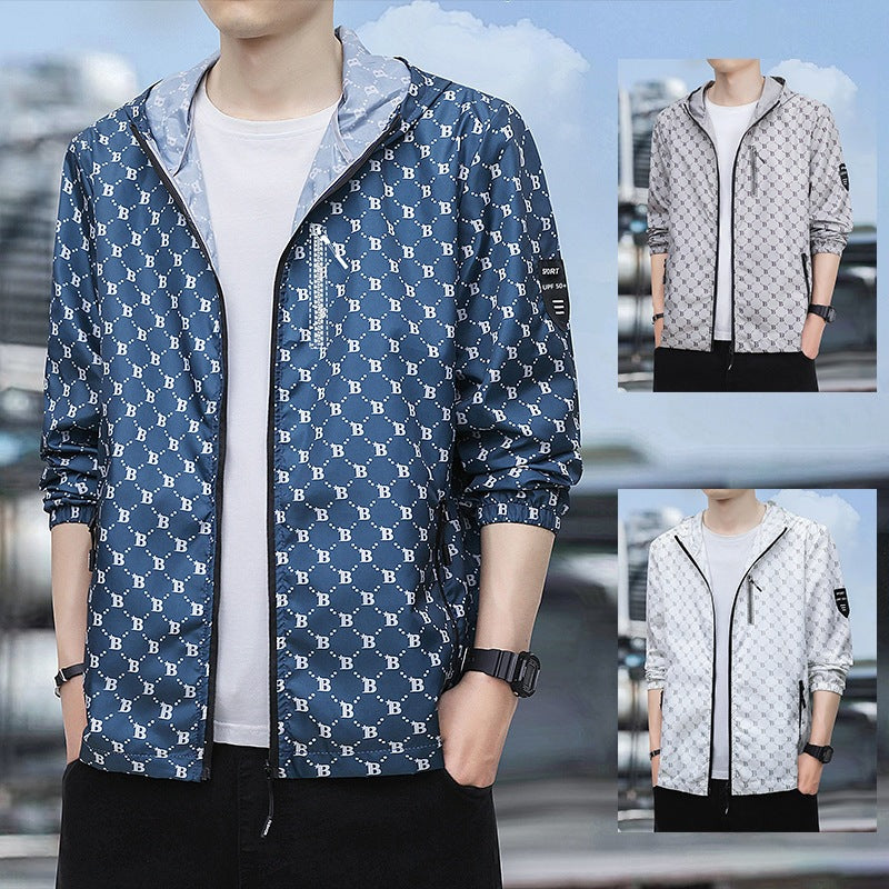 Herren Sportliche Windbreaker-Jacke Echo Archiv