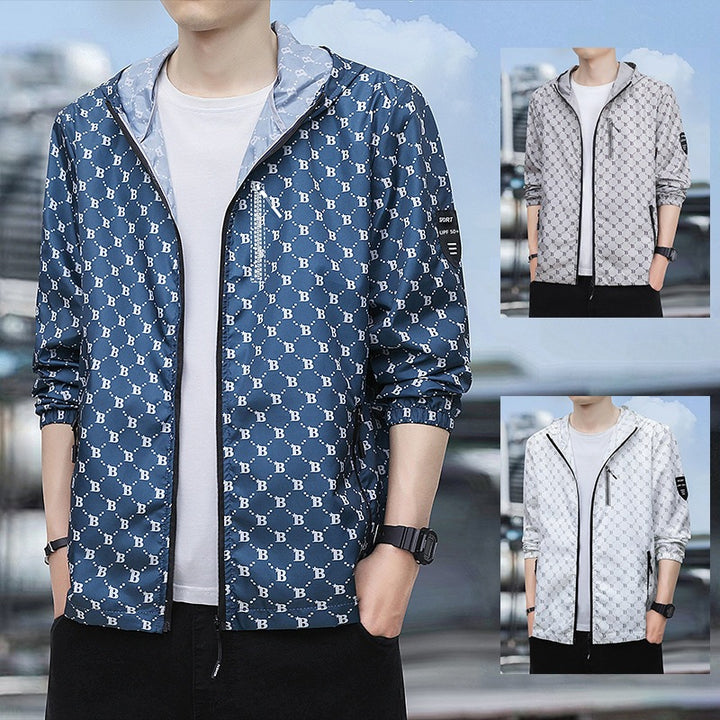 Herren Sportliche Windbreaker-Jacke Echo Archiv