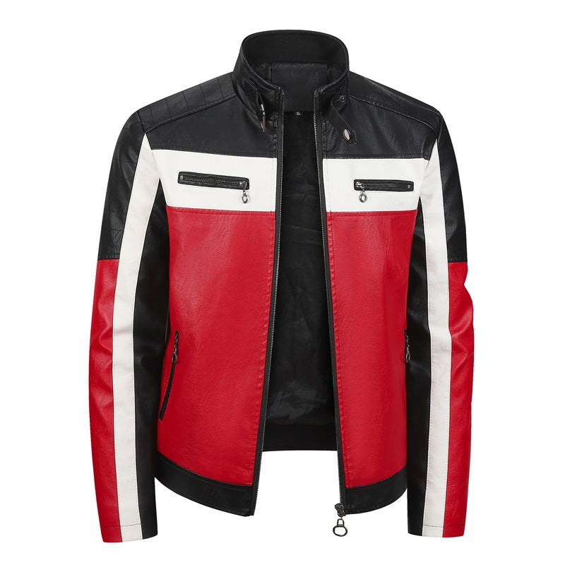 Herren Sportliche Kunstlederjacke mit Reißverschluss Echo Archiv