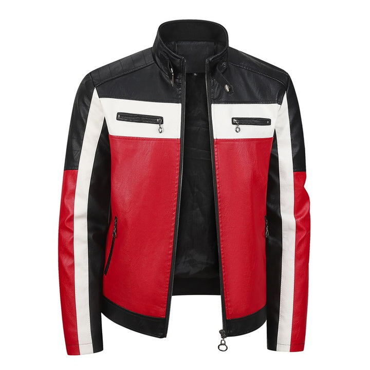 Herren Sportliche Kunstlederjacke mit Reißverschluss Echo Archiv