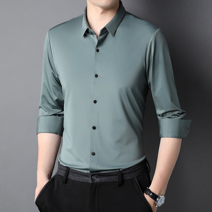 Herren elegantes Langarmhemd aus atmungsaktivem Material Echoarchiv
