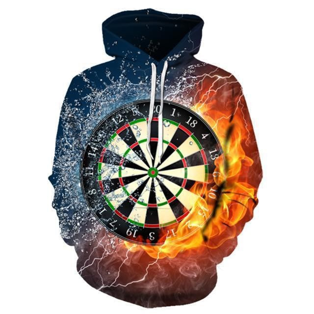 Herren Kapuzenshirt mit lebendigem Tigerdesign und feurigen Akzenten Echoarchiv