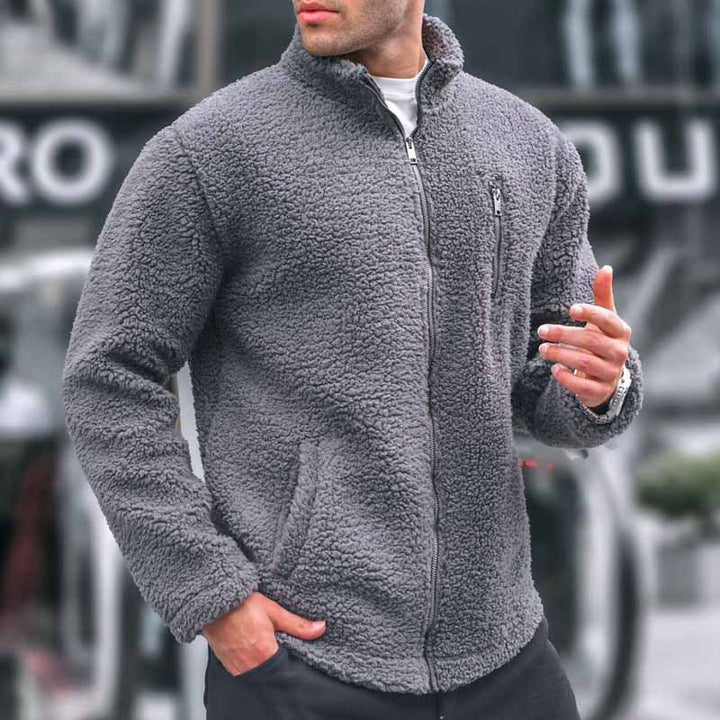 Herren kuschelige Fleecejacke mit praktischem Reißverschluss Echoarchiv