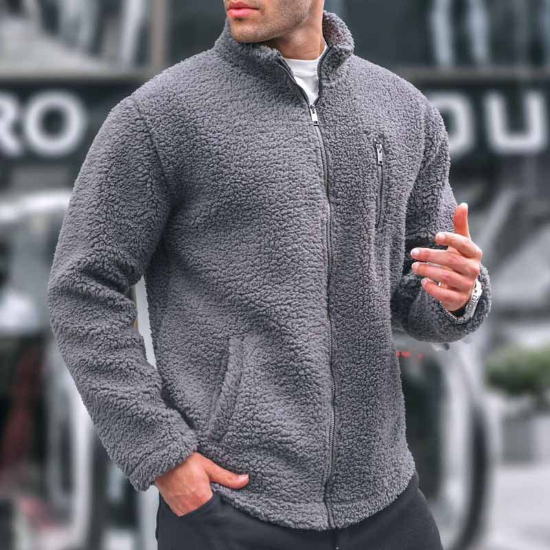 Herren kuschelige Fleecejacke mit praktischem Reißverschluss – Taviero