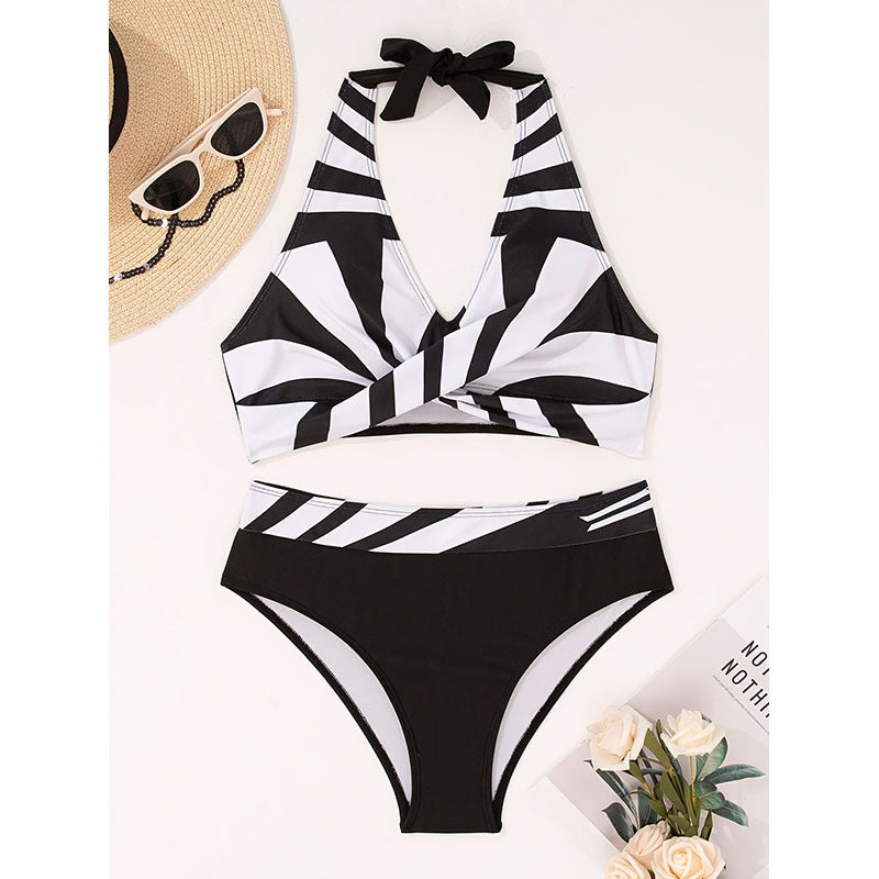 Damen Hochwertiger Sport-Bikini mit Wickeloberteil Echo Archiv