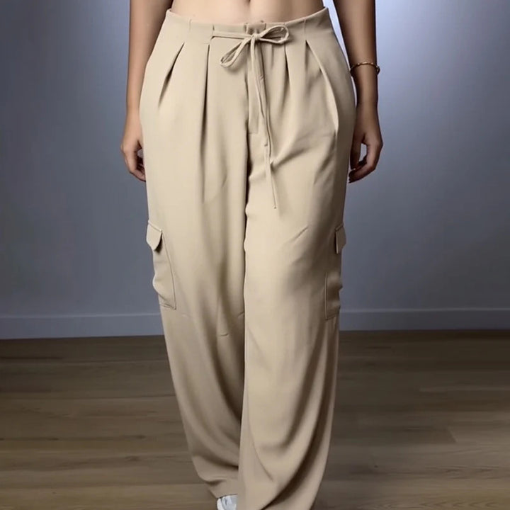 Damen Modische Cargo-Hose mit weitem Bein Echo Archiv