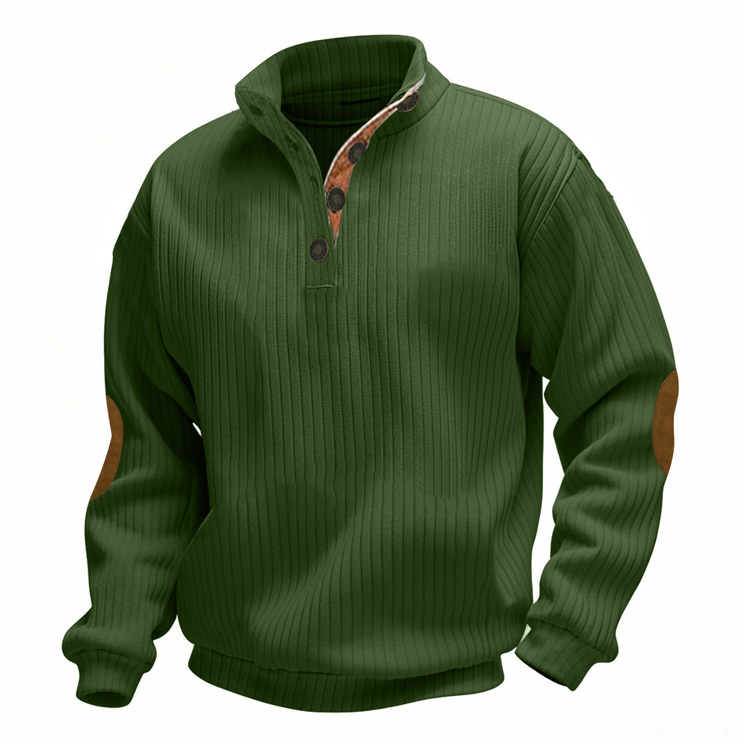 Herren eleganter Pulli mit hochwertigem Stehkragen und modischen Kontrastdetails Echoarchiv