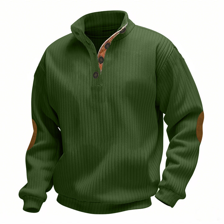 Herren eleganter Pulli mit hochwertigem Stehkragen und modischen Kontrastdetails Echoarchiv