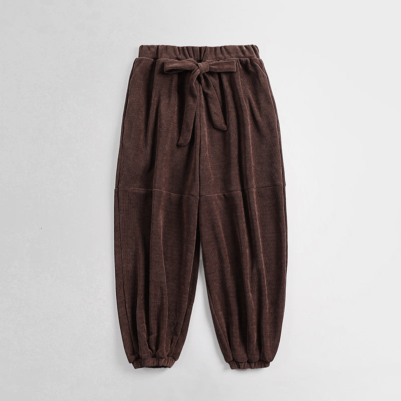 Damen Ripp-Joggerhose mit Tunnelzug hohem Bund und elastischen Bündchen Echoarchiv