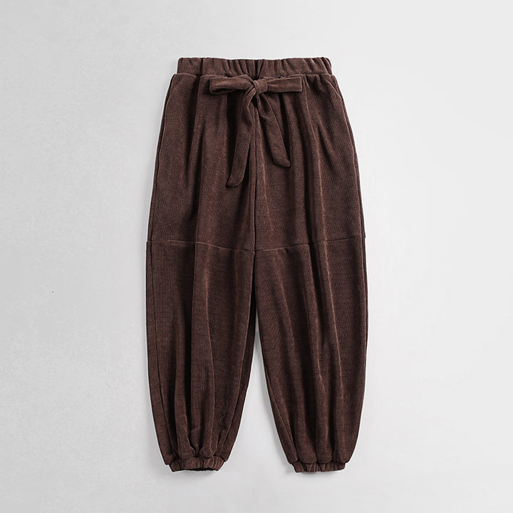 Damen Ripp-Joggerhose mit Tunnelzug hohem Bund und elastischen Bündchen Echoarchiv