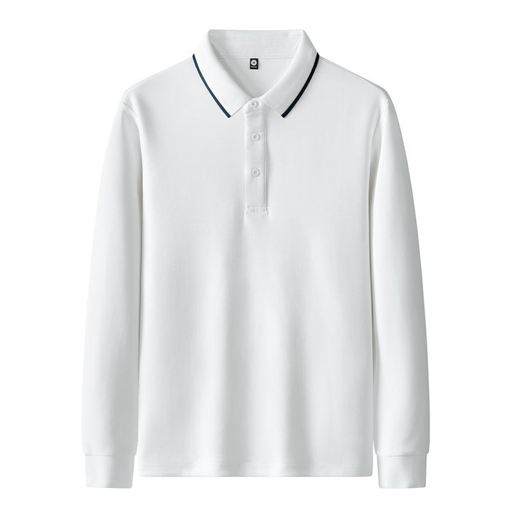 Damen Poloshirt mit langem Arm und Knopfdetails Echo Archiv