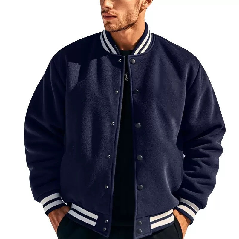 Herren sportliche Sweatjacke mit eleganten Kontrasten und praktischen Taschen Echoarchiv