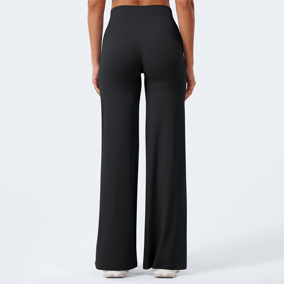 Damen nan hochgeschnittene formende Loungehose mit weitem Schlag und nahtlosem Komfortbund Echo Archiv